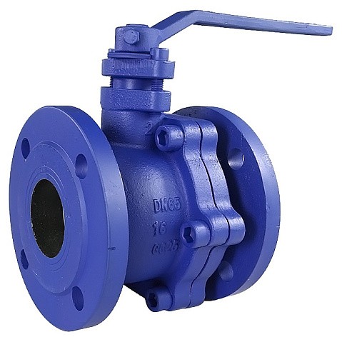 Кран шаровой полнопроходной DN 32 PN 16 чугунный фланцевый 165мм уплотнение PTFE с рукояткой РИДАН 082X4803R купить в Кемерово | "Проконсим"