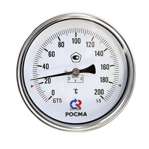 Термометр биметаллический РОСМА БТ-51.211, Ду 100, L 100, G1/2'' осевой купить в Кемерово | "Проконсим" Термометр биметаллический РОСМА БТ-51.211, Ду 100, L 100, G1/2'' осевой купить в Кемерово | "Проконсим"
