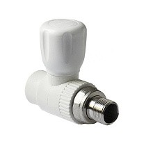 Кран шаровой для радиатора ПП 25-3/4'' PN 25 прямой с американкой белый Pro Aqua PA41010 купить в Кемерово | "Проконсим"