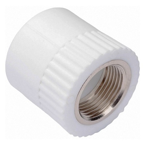 Муфта комбинированная ПП 50-1 1/2'' PN 25 под ключ с внутренней резьбой белая РТП 10659 купить в Кемерово | "Проконсим"