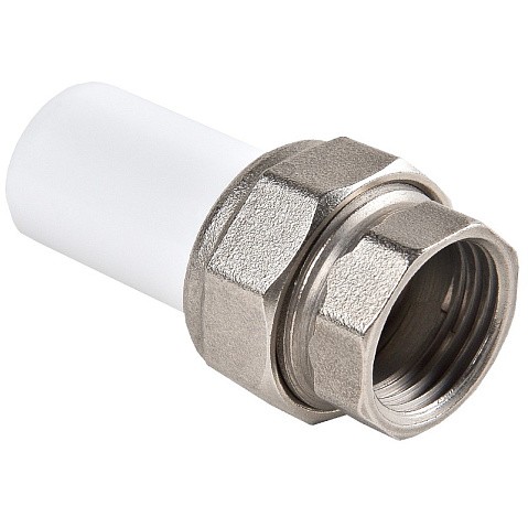 Муфта ПП разьемная 25-1/2'' PN 25 белая РВК купить в Кемерово | "Проконсим"