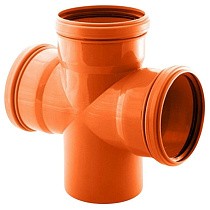 Крестовина ПП для наружной канализациии 90гр. DN 110-110-110 РТП купить в Кемерово | "Проконсим"