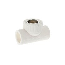 Тройники ПП DN 20-40 PN 25 комбинированные с внутренней резьбой белые PlasticPro купить в Кемерово | "Проконсим"