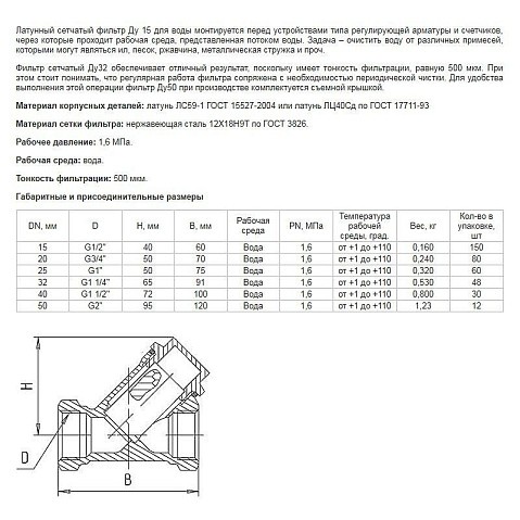 Фильтры латунные сетчатые DN 15-50 PN 25(16) муфта-муфта БАЗ купить в Кемерово | "Проконсим" Фильтры латунные сетчатые DN 15-50 PN 25(16) муфта-муфта БАЗ купить в Кемерово | "Проконсим"