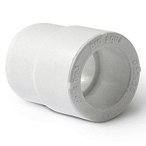 Муфты переходные ПП DN 25-125 PN 25 штуцер-муфта белые Pro Aqua купить в Кемерово | "Проконсим"