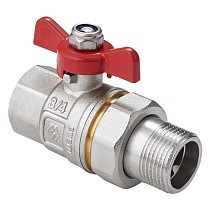 Краны латунные шаровые DN 15-40 PN 40 никелированные бабочка американка MVI BV.520 купить в Кемерово | "Проконсим"