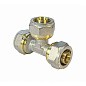 Тройник латунный для PEX труб 16-20-16 PN 10 обжимной никелированный Valfex VF.331.N  купить в Кемерово | "Проконсим"