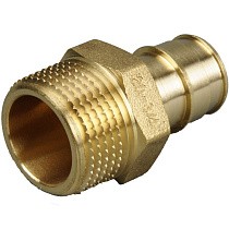 Муфты латунные для PEX труб DN 16-50 PN 10 под надвижную гильзу OP с наружной резьбой ONE PLUS купить в Кемерово | "Проконсим"