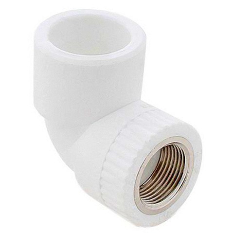Угольник комбинированный ПП 25-1/2'' PN 25 с внутренней резьбой белый РТП 10792 купить в Кемерово | "Проконсим"