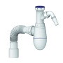 Сифон для мойки Unicorn В520V, 40х50 гибкий отвод, 1 1/2'' х40 с отводом для стиральной машины преходник 40х32 купить в Кемерово | "Проконсим"