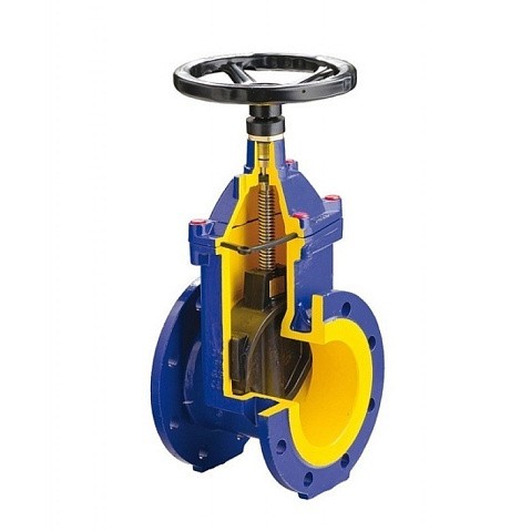 Задвижка чугунная DN 200 PN 16 с обрезиненным клином EPDM 70гр. Zetkama zGAT.111D200C57 купить в Кемерово | "Проконсим" (920300111)