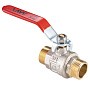 Кран латунный шаровой MVI BV.516 DN 25 PN 40 никелированный полнопроходной штуцер-штуцер рычаг
