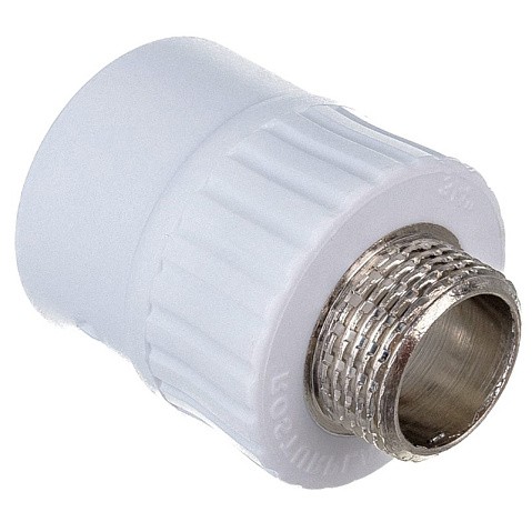 Муфта комбинированная ПП 40-1 1/4'' PN 25 под ключ с наружной резьбой белая РТП 10668 купить в Кемерово | "Проконсим"