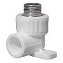 Угольник установочный ПП 20-1/2'' PN 25 с наружной резьбой белый VALFEX  купить в Кемерово | "Проконсим"