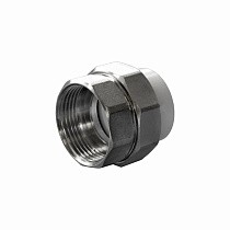 Муфтаразъемная ПП 25-1/2''  с внутренней резьбой белая Политэк купить в Кемерово | "Проконсим"