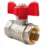Кран латунный шаровой Valfex Optima.217.NLB1 11Б27фт1М DN 15 PN 25 никелированный муфта-муфта бабочка купить в Кемерово | "Проконсим"