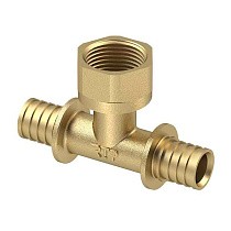 Тройники латунные для PEX труб DN 16-32 PN 16 под надвижную гильзу с внутренней резьбой РосТурПласт купить в Кемерово | "Проконсим"