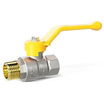 Краны латунные шаровые газовые DN 15-50 PN 25-40 никелированные рычаг муфта-штуцер LD Pride GAS купить в Кемерово | "Проконсим"