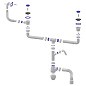 сифон для двойной мойки Unicorn В747V, 40х50 гибкий отвод, 1 1/2'' х40 с отводом для стиральной машины, прямоугольный перелив купить в Кемерово | "Проконсим"