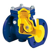 Клапаны обратные поворотные DN 40-200 PN 16 чугунные фланцевые Zetkama zCHE.302A купить в Кемерово | "Проконсим"