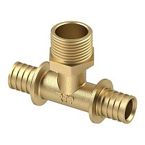 Тройники латунные для PEX труб DN 16-32 PN 16 под надвижную гильзу с наружной резьбой РосТурПласт купить в Кемерово | "Проконсим"