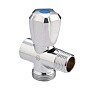 Вентиль латунный проходной MVI BV.461 DN 15 +отверстие 20 PN 10 хромированный муфта-штуцер маховик купить в Кемерово | "Проконсим"