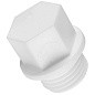 Заглушка резьбовая ПП 15-1/2'' PN 25 с наружной резьбой белая РТП 10555 купить в Кемерово | "Проконсим"