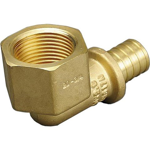 Угольник латунный для PEX труб 25-3/4'' PN 10 под надвижную гильзу с внутренней резьбой ONE PLUS купить в Кемерово | "Проконсим"