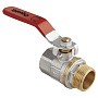 Кран латунный шаровой MVI AquaHit BV.312.04 DN 15 PN 25 рычаг муфта-штуцер полнопроходной никелированный купить в Кемерово | "Проконсим"