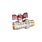 Кран латунный шаровой Temper 88.В-А.12.Б DN 15 PN 40 американка никелированный бабочка купить в Кемерово | "Проконсим"