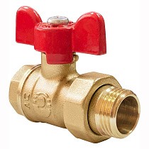 Краны латунные шаровые 11Б27фт1М DN 15-20 PN 25 бабочка американка Valfex Optima.227.LOB1 купить в Кемерово | "Проконсим"