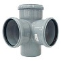 Крестовина ПП для канализации двухплоскостная DN 110-110 90гр.отводы 110 универсальные с уплотнительным кольцом РТП купить в Кемерово | "Проконсим"