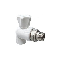 Краны шаровые ПП DN 20-25 PN 25 для радиатора угловые белые Valfex купить в Кемерово | "Проконсим"