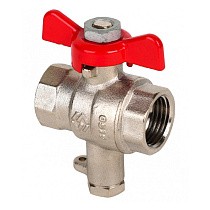 Краны латунные шаровые MVI BV.649 DN 15 PN 25 никелированные под термодатчик муфта-муфта бабочка купить в Кемерово | "Проконсим"