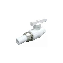 Краны шаровые ПП DN 20-32 PN 25 с односторонним разъемным соединением белые Valfex купить в Кемерово | "Проконсим"