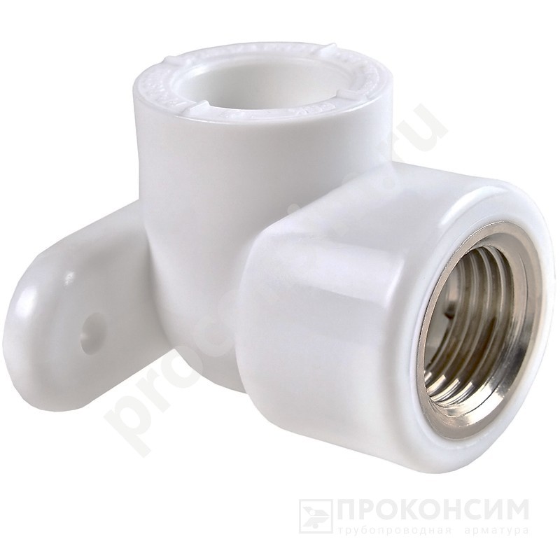 Цена по запросу.  . Угольник установочный ПП 16-1/2'' PN 25 белый РВК 21011 (930659307) со склада Проконсим в Кемерово