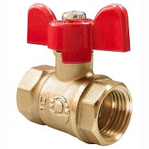 Краны латунные шаровые 11Б27фт1М DN 15-20 PN 25 бабочка муфта-муфта Valfex.217.LOB1 Optima купить в Кемерово | "Проконсим"