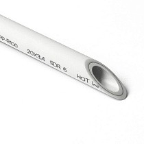 Трубы ПП SDR 6 DN 20-110 PN 20 армированные алюминием внутри белые Pro Aqua купить в Кемерово | "Проконсим"