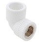 Угольник комбинированный ПП 20-3/4'' PN 25 с внутренней резьбой белый РТП 10791 купить в Кемерово | "Проконсим"