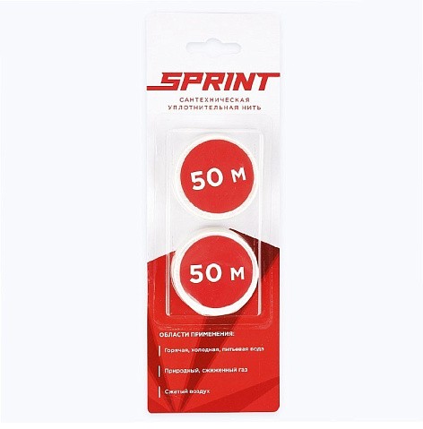 Уплотнительная нить Sprint набор катушек 2х50м, блистер купить в Кемерово | "Проконсим"