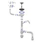 Сифон для мойки Unicorn В427Р, 40х50 гибкий отвод, 3 1/2'' х40 с отводом для стиральной машины, круглый и прямоугольный перелив купить в Кемерово | "Проконсим"