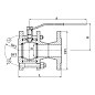 Кран стальной шаровой разборный BREEZE 11с41п, DN 50 PN 16, 180мм, полнопроходной, фланцевый с ручкой купить в Кемерово | "Проконсим"