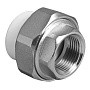 Муфта комбинированная ПП 20-1/2'' PN 25 разъёмная с внутренней резьбой белая VALFEX  купить в Кемерово | "Проконсим"