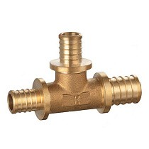 Тройники латунные для PEX-PEX труб DN 16-32 PN 16 переходные под надвижную гильзу PLP купить в Кемерово | "Проконсим"