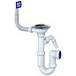 Сифон для мойки Unicorn Y430V, 3 1/2'' х40 без отвода, чаша из нержавеющей стали с отводом для стиральной машины, прямоугольный перелив купить в Кемерово | "Проконсим"