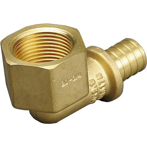 Угольник латунный для PEX труб 20-1/2'' PN 10 под надвижную гильзу с внутренней резьбой ONE PLUS купить в Кемерово | "Проконсим"
