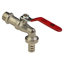 Краны водоразборные DN 15-20 PN 16 никелированные под шланг рычаг MVI (BV.633) на складе Проконсим в Кемерово