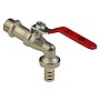 Краны водоразборные DN 15-20 PN 16 никелированные под шланг рычаг MVI (BV.633) купить в Кемерово | "Проконсим"
