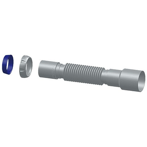 Труба гофрированная Unicorn D45, 40х50 гибкий отвод, 1 1/2'' х40 с уплотнительным кольцом, 400мм купить в Кемерово | "Проконсим"