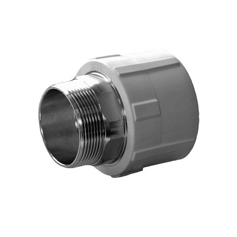 Муфта комбинированная ПП 40-1 1/4'' PN 25 под ключ с наружной резьбой серая купить в Кемерово | "Проконсим"